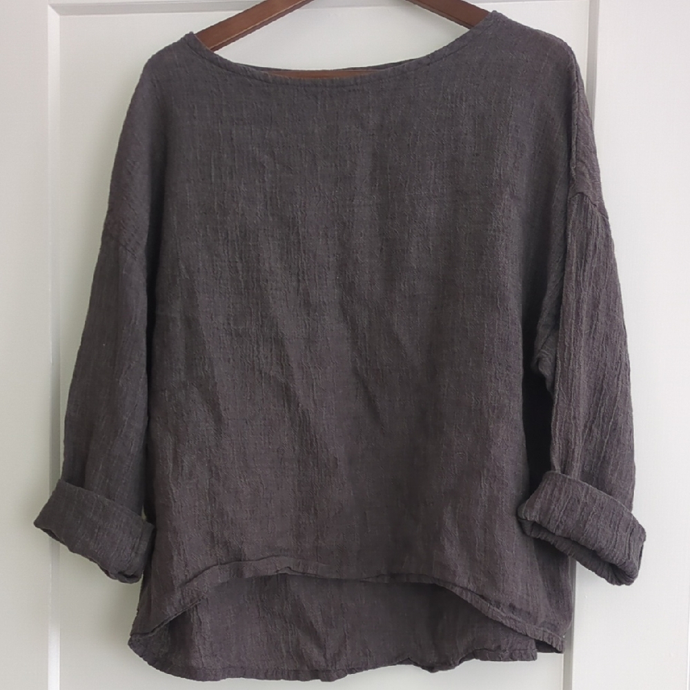 Elizabeth Suzann Dark Gray Top